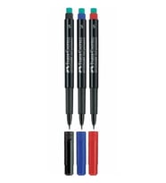 Faber Castell Multimark Permanent Asetat Kalemi S 3lü Set