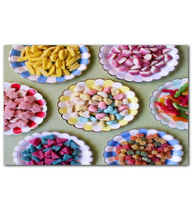 Cakatablo  Tabaklarda Renkli Yumuşak Jöle Şekerler MDF Tablo