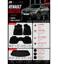 RENAULT DUSTER E-Tech full hybrid 2024-2026 Araca Özel 3D Paspas + 3D Bagaj Havuzu