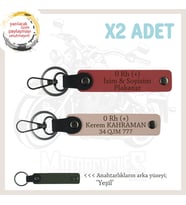 Araç Kullananlara, İsim Plaka, 0 Rh (+) Kan Grubu Acil Durum x2 Anahtarlık, Nar Çiçeği-Yavruağzı-Ysl (Çok Renkli)