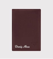 BK Gift Kişiye Özel İsimli Garbalia Hakiki Deri Kartlık ve Pasaport Kılıfı  Unisex Çok Bölmeli Seyahat Cüzdanı (Bordo)