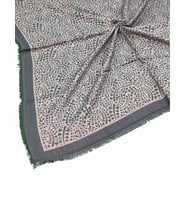 Ebruli Kışlık Desenli Eşarp 95x95 cm (Bej)