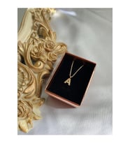 Zirkon Taşlı Minimal Gold A Harfli Kolye