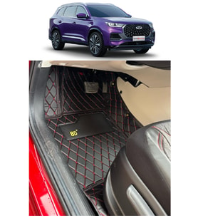 Chery Tiggo 8 Pro 5 Kişilik Araca Özel 8d Havuzlu Paspas Takımı (Altın)