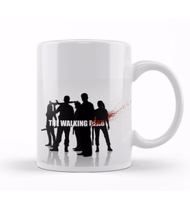 The Walking Dead Siyah Beyaz Kupa Bardak Porselen