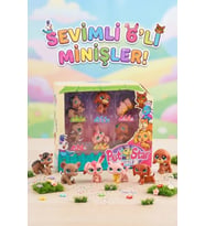 Little Pet Star 6'lı Sevimli Hayvan Figürleri Seti - Büyük Gözlü Oyuncak Koleksiyonu