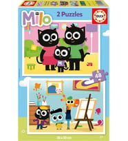 Educa 4-6 Yaş 2x48 Parça Milo Puzzle - Kız ve Erkek Çocuk Karton Puzzle