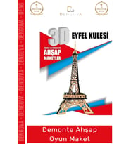 #Oyuncak Eğitici Eğlenceli Lazer Kesim 3mm MDF Boyanabilir 3D Puzzle Demonte Ahşap Oyun Maket