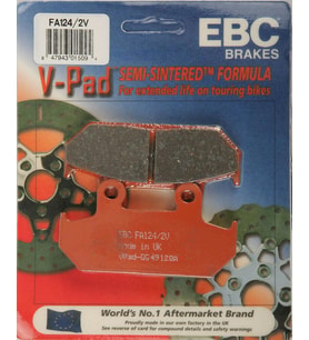 Ebc Fa124-2V 1990-2000 Honda Goldwing GL 1500 SE Uyumlu Arka Fren Balatası Yarı 