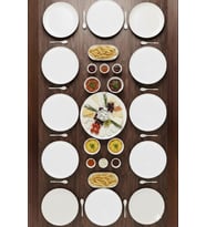 Atbyhome by Bambum Duru 37 Parça Porselen Kahvaltı Takımı Kahvaltı Seti Kahvaltılık- Sunum Seti
