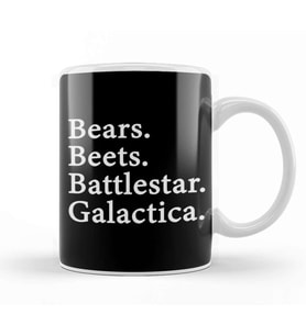 Bears Beets Battlestar Galactica The Office Jim Halpert Dwight Schrute Funny Dwight Schrute Off Kupa Bardak Porselen