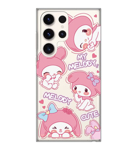 Samsung Galaxy S23 ULTRA Uyumlu Melody Kuromi Desenli Şeffaf Telefon Kılıfı