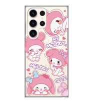 Samsung Galaxy S23 ULTRA Uyumlu Melody Kuromi Desenli Şeffaf Telefon Kılıfı