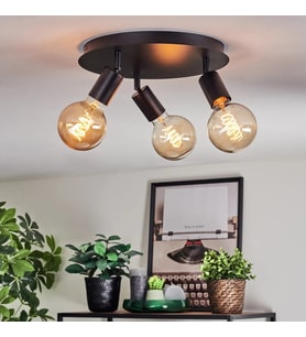RİOLİGHT MODERN SİYAH 3XE27 MAFSALLI HAREKETLİ BAŞLIK(GLOP AMPUL HARİÇ) METAL SPOT AVİZE