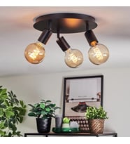 RİOLİGHT MODERN SİYAH 3XE27 MAFSALLI HAREKETLİ BAŞLIK(GLOP AMPUL HARİÇ) METAL SPOT AVİZE