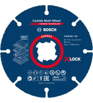 Bosch 1X Expert Carbide Multi Wheel X-Lock Kesici Diskler (Sert Ahşap, Çivili Ahşap, Plastik, Alçıpa