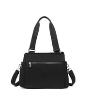 Krinkıl Kumaş Kadın Omuz Çantası Smart Bags 1125 Siyah