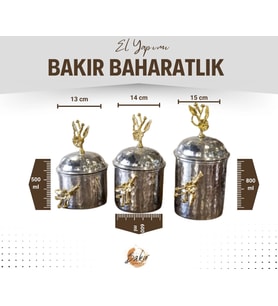 BAKIR BAHARAT TAKIMI 3'LÜ ÇİÇEKLİ MODEL GÜMÜŞ RENK