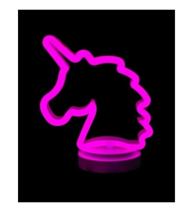Neon Işıklı Unicorn Masa Gece Lambası