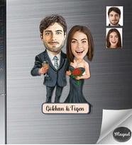 Kişiye Özel Sevgili Ahşap Magnet -41