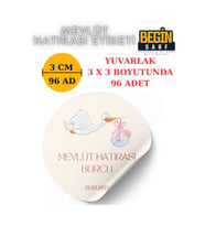 3 CM 4 CM 5 CM 6 CM MEVLÜT HATIRASI KİŞİYE ÖZEL KENDİNDEN YAPIŞKANLI ETİKET YUVARLAK 004