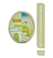 Doğal Peeling Etkili Akne Kurutucu Yenileyici Natural Süngerli Keçi Sütü Sabun