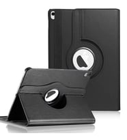 Microsonic Apple iPad Air 11 2024 Kılıf (A2902-A2903) 360 Rotating Stand Deri Siyah (Siyah)