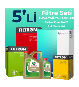 Filtron Kia Ceed 1.6 Dizel Filtre Bakım Seti Castrol Motor Yağlı (2019-2023) 5 Li