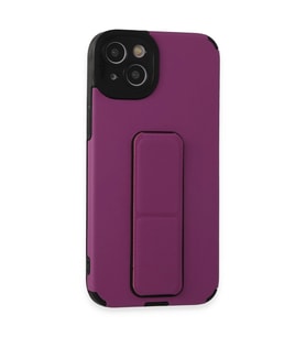 iPhone 14 Plus Kılıf Mega Standlı Silikon - Mor