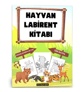 Hayvan Labirent Bulmaca Kitabı (100 Sayfa)