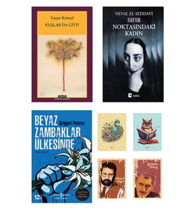 Çok Satılan Romanlar - Sıfır Noktasındaki Kadın - Kuşlar Da Gitti - Beyaz Zambaklar (4 NOT DEFTERLİ) (Renksiz)