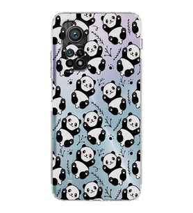 Xiaomi Mi 10T  Kamera Korumalı Kapak Panda Tasarımlı Şeffaf  Kılıf