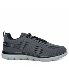 Best Of Siyah Erkek Sneaker Günlük Spor Ayakkabısı Esnek Tabanlı Rahat Ergonomik Basic Ortopedik 652 (Füme)