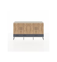 Arges Konsol 6 Raflı 3 Çekmeceli 4 Kapaklı 176x30x99 Aytaşı-Çam/Antrasit