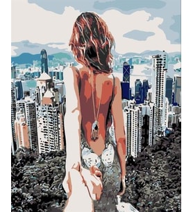 Gökdelenlere Karşı Sayılarla Boyama Seti 40x 50 cm( Tuval Şasesine Gerili)
