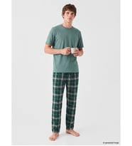 LC WAIKIKI Yeşil Regular Fit Ekose Erkek Pijama Alt