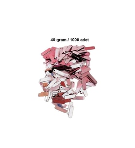 Bakır 15 x 5 mm Dantel Oya Yazma Halhal Abiye Lazer Kesim Pul 1000 adet / 40 gram