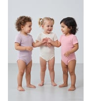 Minidamla Kısa Kol Basic 3'lü set 1-18 Ay Çıtçıtlı Badi - Mavi