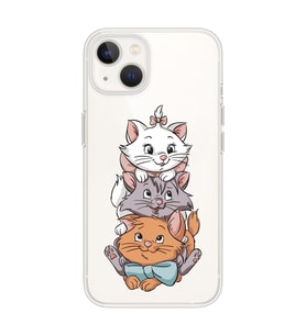 Iphone 14 PLUS Uyumlu Marie Kedi Tasarımlı Şeffaf Telefon Kılıfı