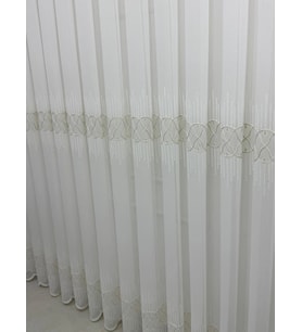 NİVEMESHOME V-117 MARİNA GOLD 1/2,5 BAMBU TÜL PERDE