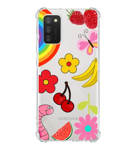 PrintiFy Samsung Galaxy A02s Uyumlu Water Color 5 Baskılı Şeffaf Köşe Korumalı Antişok Kılıf