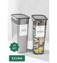 2'li Toz ve Tablet Deterjan Saklama Kutusu, 3,2 Litre