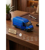 Kinsmart Mercedes-Benz Sprinter 1:48 Ölçek Metal Çek Bırak Oyuncak Minibüs - Lacivert Model Araba