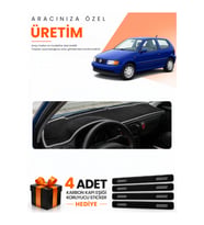 VOLKSWAGEN POLO CLASSİC (1997-2001) Uyumlu Torpido Koruma Örtüsü Oto Kılıfı - Siyah Gri
