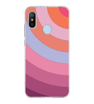 Xiaomi Mi A2 Lite Uyumlu Kapak  Renk Cümbüşü Tasarımlı Şeffaf Silikon Kılıf