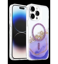Onegif iPhone 14 Pro Max Lotus Simli Magsafe Kapak - Mor
