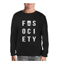 Mr.Robot - Fsociety Logo Siyah Çocuk Sweatshirt