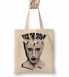Fuck The Crown Bez Çanta Uzun Saplı