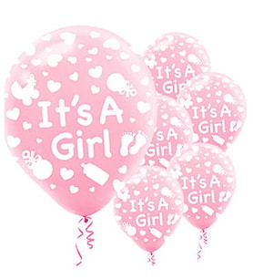 Sürpriz İt's A Girl Uçan Balon 30 Adet