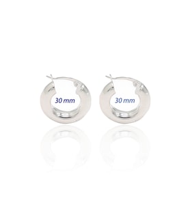 30 mm Halka Model 925 Ayar Gümüş Küpe 201023005
